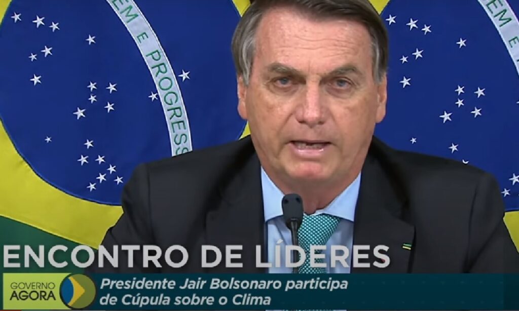 Imagem Ilustrando a Notícia: Bolsonaro discursa na Cúpula Virtual do Clima: “Contem com o Brasil”