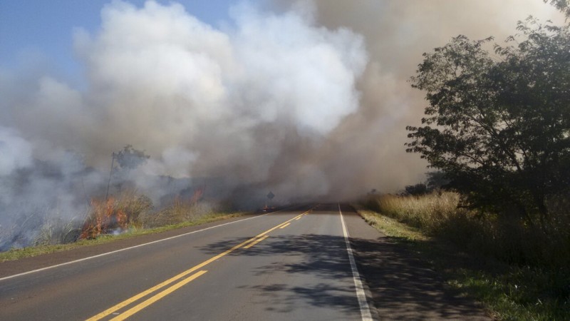 Imagem Ilustrando a Notícia: Devido às queimadas, rodovias podem oferecer perigo