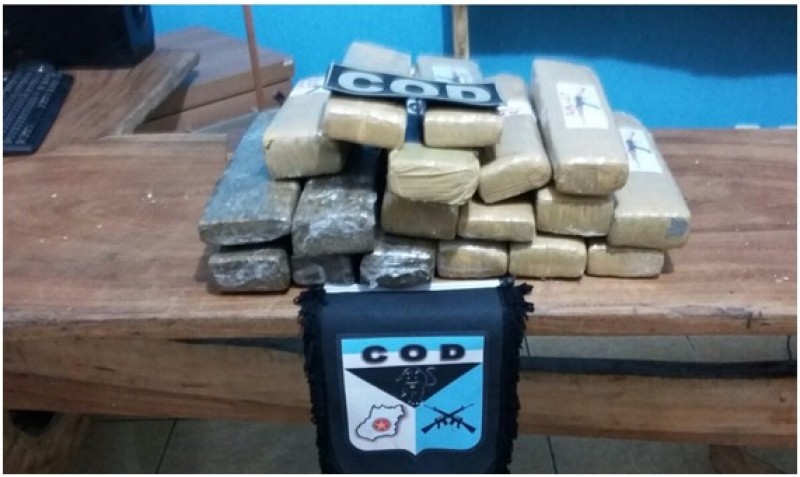 Imagem Ilustrando a Notícia: Polícia apreende 18 tabletes de maconha e R$39 mil obtidos em furto