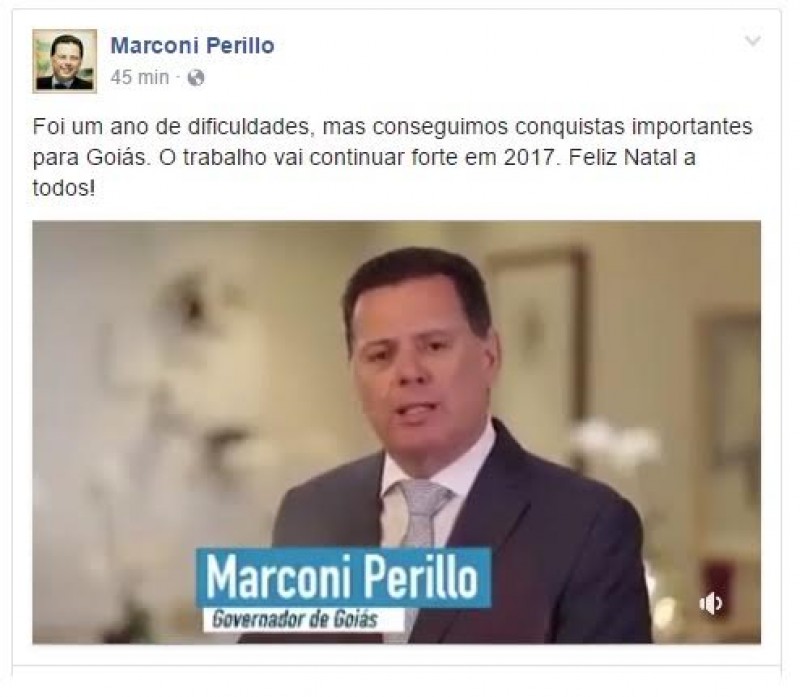 Imagem Ilustrando a Notícia: “Goiás termina 2016 melhor que a maioria dos estados”, diz Marconi em mensagem