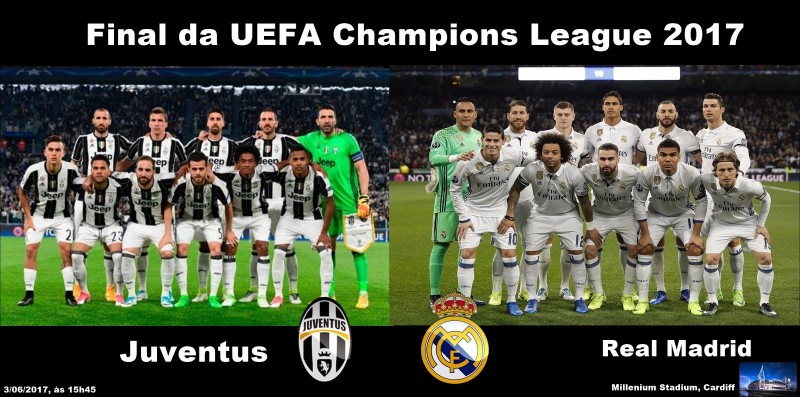 Imagem Ilustrando a Notícia: Juventus e Real decidem amanhã Liga dos Campeões