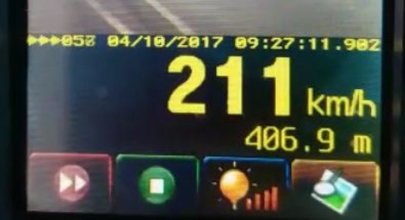 Imagem Ilustrando a Notícia: Motorista chega a 211 Km/h na BR-060 e pode ter CNH suspensa