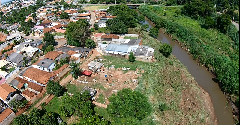 Imagem Ilustrando a Notícia: Mais de 50% da área do  Ribeirão Anicuns está ocupada