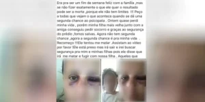 A vítima ficou com hematomas nos olhos e com o nariz quebrado. O agressor foi preso em flagrante