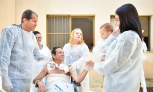 Luís Antônio sempre quis ver seu neto dar os primeiros passos, mas era impedido por ser proibida a visita de crianças no hospital