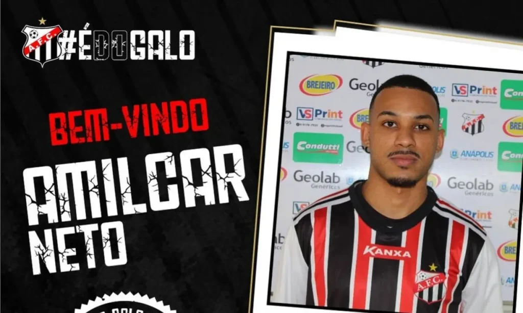 Atacante Amilcar Neto foi revelado no clube alvinegro e estava por último no Confiança antes de assinar com Tricolor da Boavista - foto: Comunicação Anápolis