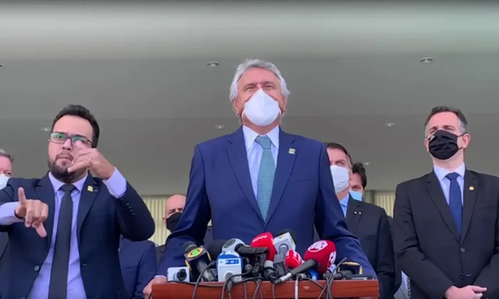 Governadores foram representados por Caiado e prefeitos não foram chamados. Houve críticas e apoio de Congressistas ao pronunciamento do presidente | Foto: divulgação/Gov