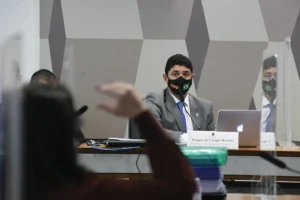 Wagner Rosário presta depoimento a comissão sobre negociações de vacinas e a Precisa Medicamentos | Foto: Reprodução