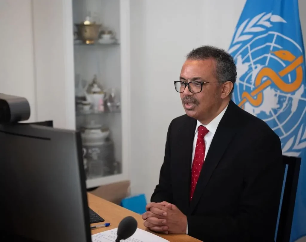 Tedros Adhanom Ghebreyesus é da Etiópia, que se recusou a indica-lo para um segundo mandato, por tensões geradas pelos conflitos na região do Tigré | Foto: reprodução