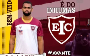 Goleiro Gabriel Félix estava recentemente defendendo o Jaraguá na disputa da Série D | foto: Comunicação Inhumas