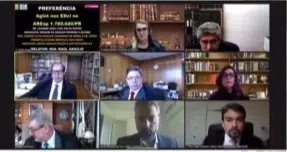 Após a ocorrência, o ministro disse aos participantes que a sessão estava cancelada. | Foto: Reprodução