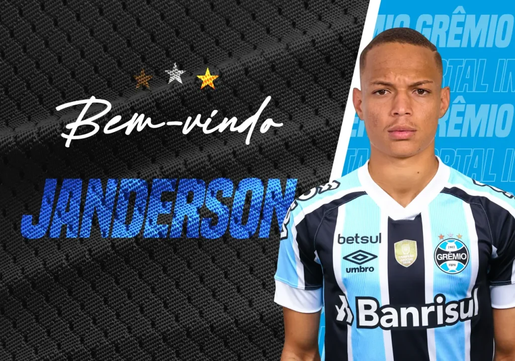Emprestado pelo Corinthians, Janderson assinou com o Grêmio até o fim da próxima temporada | Foto: Grêmio FBPA
