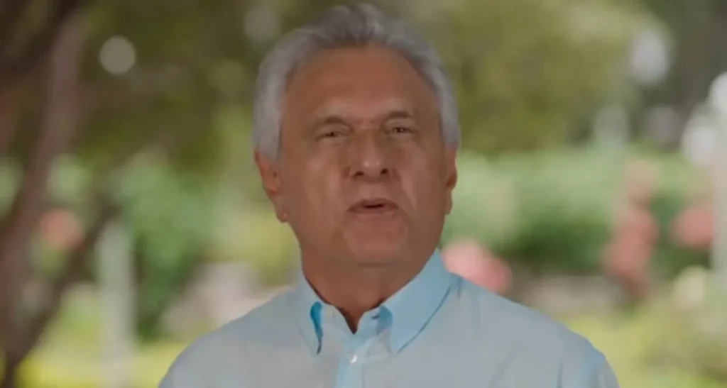 Governador Ronaldo Caiado em pronunciamento | Foto: Reprodução
