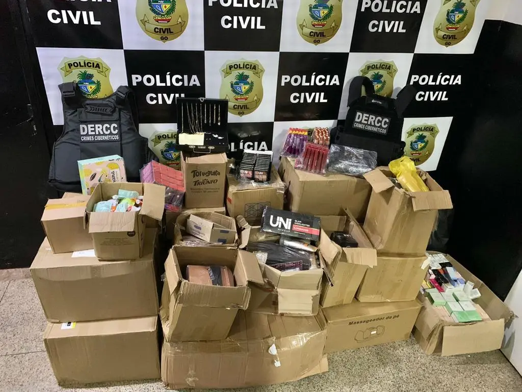 A PCGO informou que as investigações continuarão com o intuito de identificar todas as empresas vítimas e também demais criminosos que compõem o grupo. | Foto: PCGO