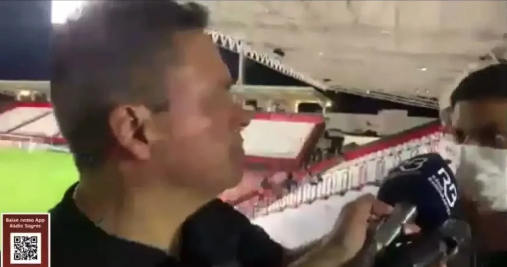 Entrevista aconteceu depois da vitória do Dragão contra o Flamengo, por 2 a 0 | Foto: reprodução