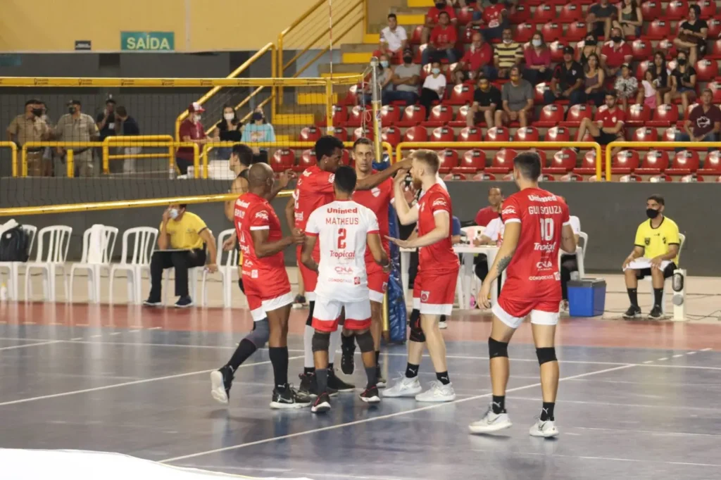 No Ginásio Goiânia Arena, o Vila Nova recebe o Niterói Vôlei Clube, pela 4ª rodada da Superliga B Masculina de Vôlei | Foto: Núbia Alves/Vila Nova