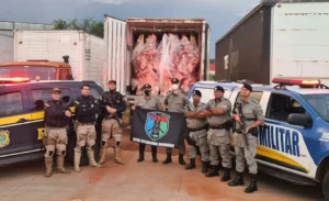 O veículo com a carga roubada foi localizado em um posto de combustíveis em Trindade | Foto: Divulgação/PRF
