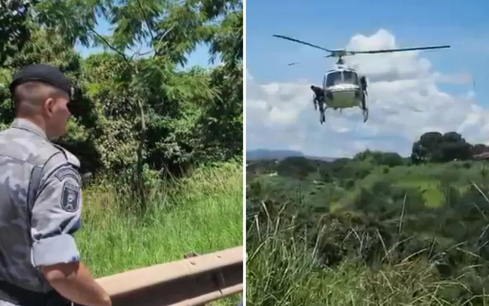 Os suspeitos ainda não foram localizados pela PM | Foto: Divulgação CPC-5/PMGO
