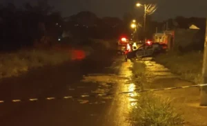 O dono do imóvel e o policial golpeados já foram liberados do hospital | Foto: Reprodução/TV Anhanguera