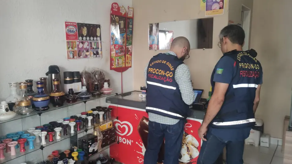 Entre os itens apreendidos estavam vaporizadores eletrônicos, essências, “juices”, refis e acessórios | Foto: Procon Goiás