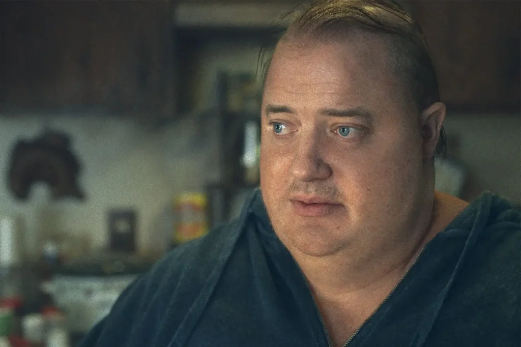 ‘A Baleia’ tem Brandan Fraser como Charlie, um professor recluso que alcançou a obesidade em meio ao luto | Foto: Divulgação