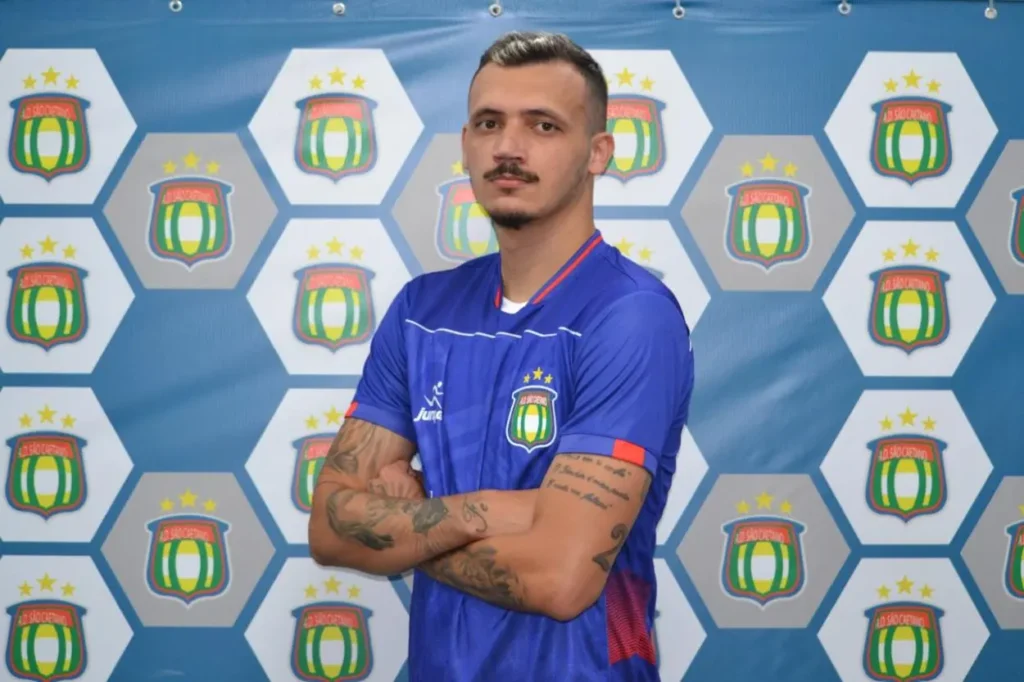 O atacante Bruno Mota iniciou a temporada atuando pelo São Caetano | Foto: AD São Caetano