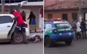 Homem teve ajuda de amigos para simular a cena