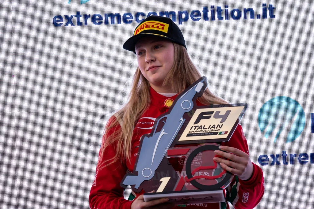 Imola (ITA), April 21-23 2023 - First round of Formula Regional European Championship by Alpine 2023 at Autodromo Internazionale Enzo e Dino Ferrari. Aurelia NOBELS #16, Prema Racing. © 2023 Sebastiaan Rozendaal / Dutch Photo Agency.