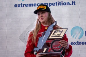 Imola (ITA), April 21-23 2023 - First round of Formula Regional European Championship by Alpine 2023 at Autodromo Internazionale Enzo e Dino Ferrari. Aurelia NOBELS #16, Prema Racing. © 2023 Sebastiaan Rozendaal / Dutch Photo Agency.