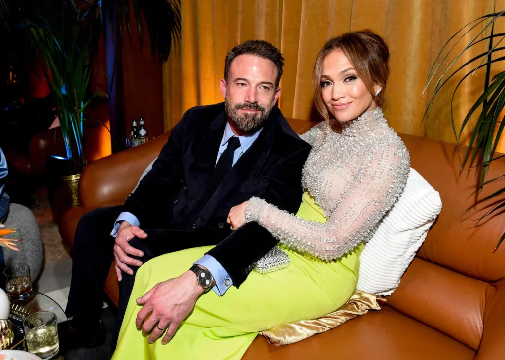 Ben Affleck and Jennifer Lopez at the World Premiere of "AIR" held at the Regency Village Theatre on March 27, 2023 in Los Angeles, California. (Photo by Gilbert Flores/Variety via Getty Images)