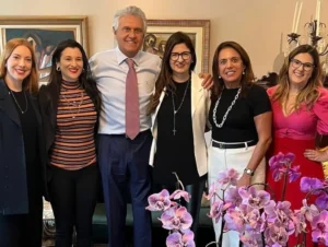 Brasileiras tiveram um almoço com o governador Ronaldo Caiado | Foto: Reprodução/Redes Sociais