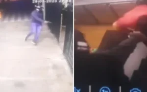 Imagens disponibilizadas pela câmera de segurança estabelecimento mostram o momento exato do criminoso invadindo o local | Foto: Reprodução/Câmeras de segurança/g1