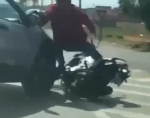 O suspeito irá responder aos crimes de dano e lesão corporal dolosa, podendo ser punido em até um ano e seis meses de reclusão | Foto: Redes sociais