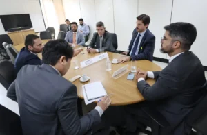 Ele representou o governador Ronaldo Caiado em reunião de trabalho na Secretaria Nacional de Trânsito (Senatran). | Foto: Secom