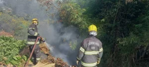 Homem sofre queimaduras após carro pegar fogo em acidente em Caldas Novas||