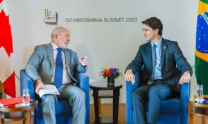 Hiroshima, Japão. 21.05.2023 - Presidente da Republica, Luiz Inacio Lula da Silva durante encontro com o  primeiro-ministro do Canadá, 
Justin Trudeau.
, Foto: Ricardo Stuckert/PR