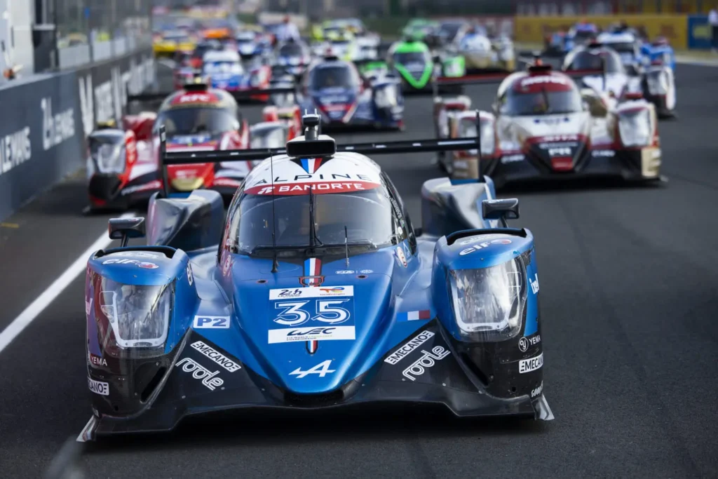 35 NEGRAO André (bra), ROJAS Memo (mex), CALDWELL Oliver (gbr), Alpine Elf Team, Oreca 07 - Gibson, at the family during the free practices and qualifying sessions of the 24 Hours of Le Mans 2023 on the Circuit des 24 Heures du Mans on June 7, 2023 in Le Mans, France - Photo Julien Delfosse / DPPI