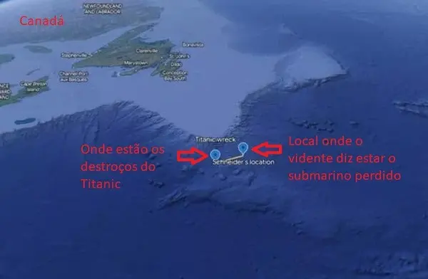 Titan perdeu a comunicação cerca de 1h45m desde a sua descida, de duas horas, até o naufrágio | Foto: Reprodução