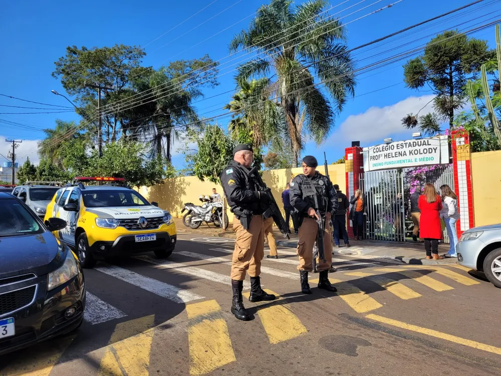 Suspeito tem 21 anos e é ex-aluno do colégio | Foto: Kathulin Tanan/ RPC
