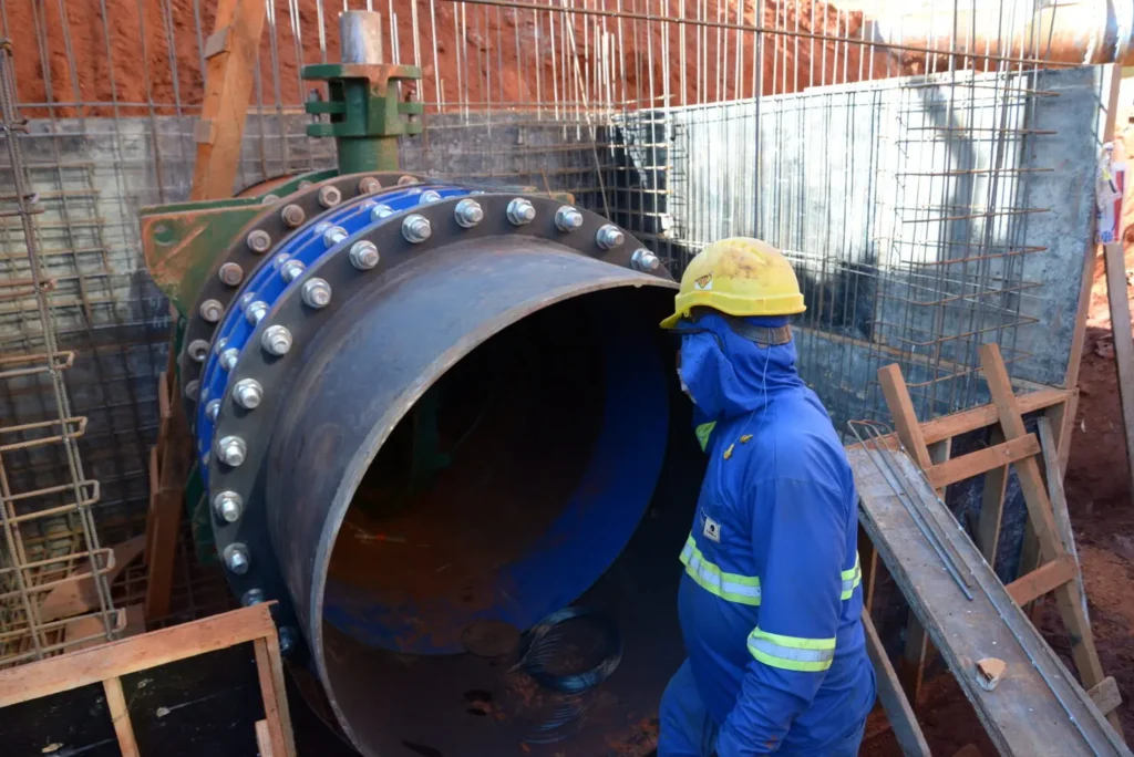 A interligação da Adutora de Água faz parte do complexo de obras do 1º trecho do Linhão Gyn-Apa com investimentos de R$ 48 milhões | Foto: Saneago