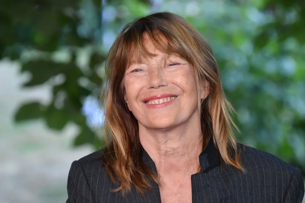 ANGOULEME, FRANCE - AUGUST 27: Jane Birkin attends "Jane by Charlotte" Photocall during the 14th Angouleme French-Speaking Film Festival - Day Four on August 27, 2021 in Angouleme, France. (Photo by Stephane Cardinale - Corbis/Corbis via Getty Images)