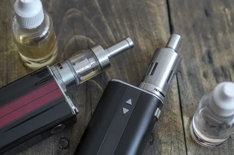 Advanced personal vaporizer or e-cigarette, from above