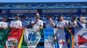 Filho do ex-presidente discursou em carro de som em evento na Esplanada dos Ministérios | Foto: Youtube/ Reprodução