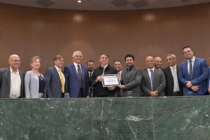 Bolsonaro retorna à Capital pela terceira vez desde que voltou ao Brasil | Foto: Reprodução/TV Alego