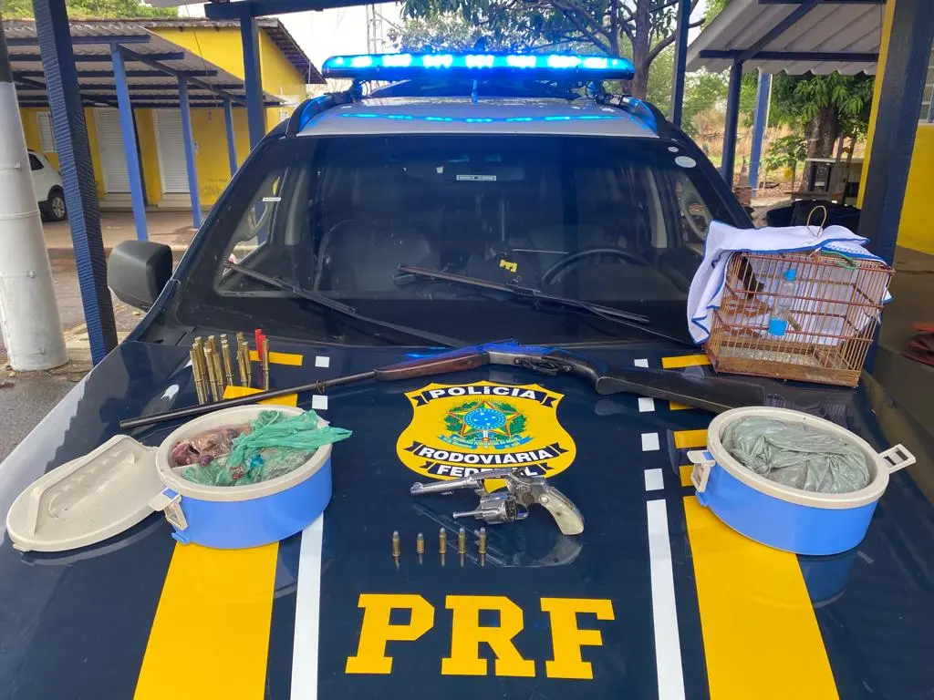 Caçador é preso com armas e carne de animal silvestre em Porangatu