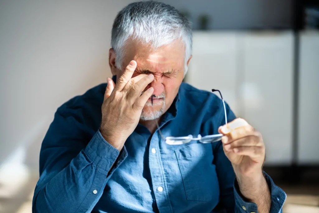 Eye Glaucoma Or Tired Dry Eyesight. Conjunctivitis And Itching