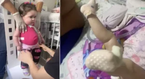 Júlia viajou até Curitiba para poder receber a medicação | Foto: Reprodução/G1
