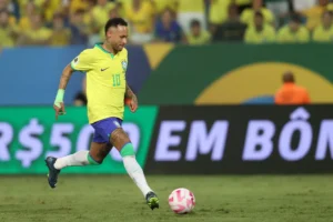 Neymar. Brasil x Venezuela em Cuiabá pelas
Eliminatórias 2026.
Foto:Vitor Silva/CBF