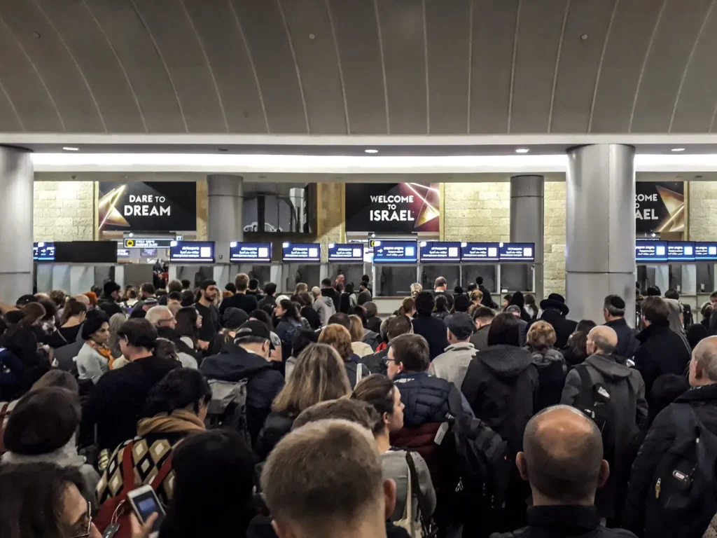 TEL AVIV, ISRAEL, DECEMBER - 2019 - Interior view of ben gurion airport, tel aviv, israel