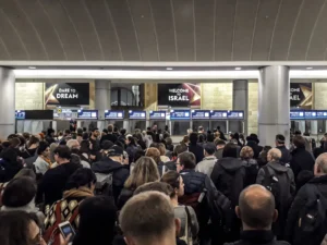 TEL AVIV, ISRAEL, DECEMBER - 2019 - Interior view of ben gurion airport, tel aviv, israel
